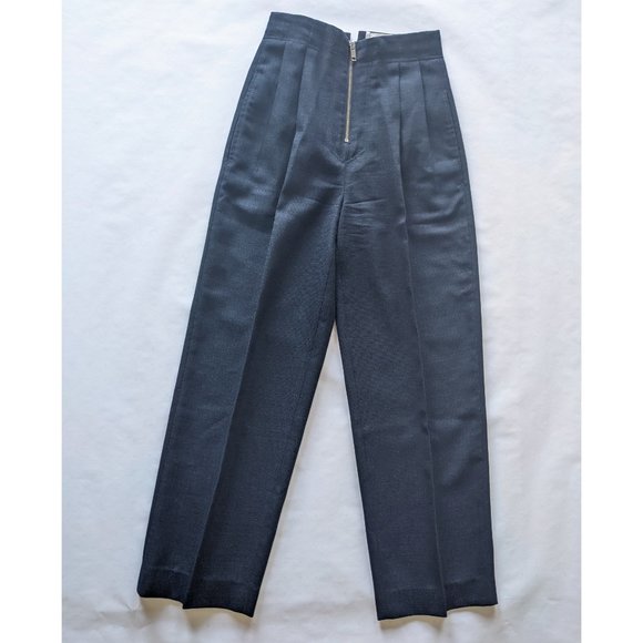 Old Celine-style zipper front tailored trousers size 26 medium - Picture 4 of 9